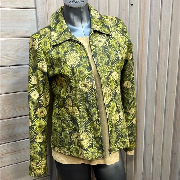 🌹Floral Green Jacket - Picture 1 of 5